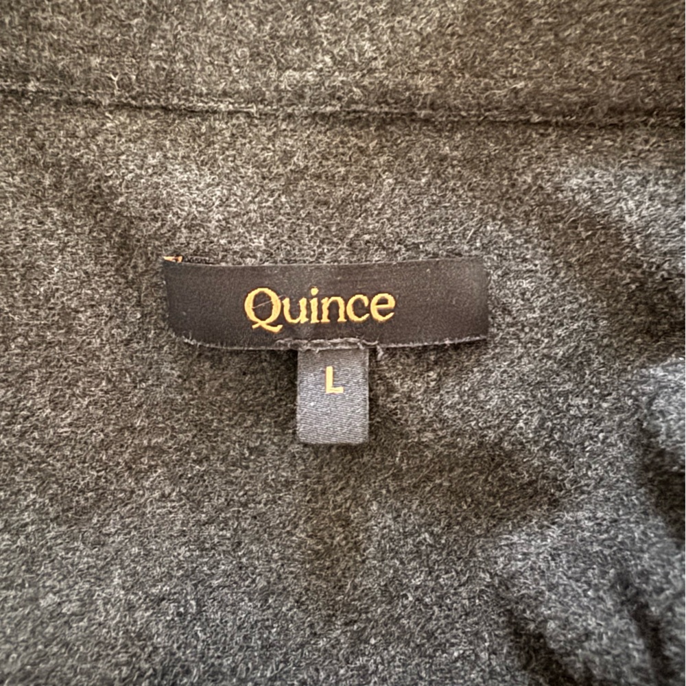 Quince Stretch Sweater Fleece Shirt Dress - Picture 5 of 6